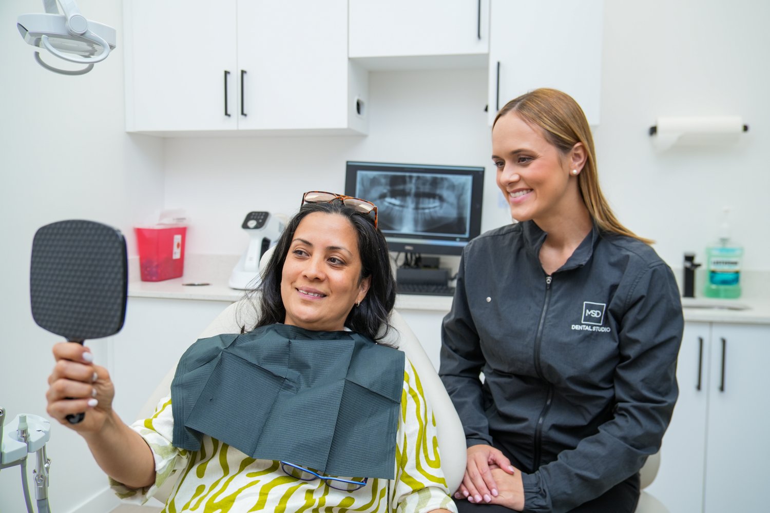 Professional teeth whitening result at MSD Dental Studio, Coral Springs
